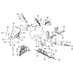 Lenkungsteile Kymco New Downtown 125I ABS