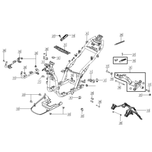Rahmen Motorhalterung Kymco Agility 16+ 4T 150I E4