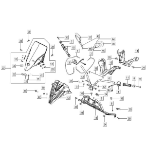 Lenkungsteile Kymco New Downtown 350I ABS