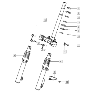 Vordergabelbein Kymco E-Vitality