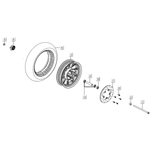 Vorderrad Kymco New Like 150I E4