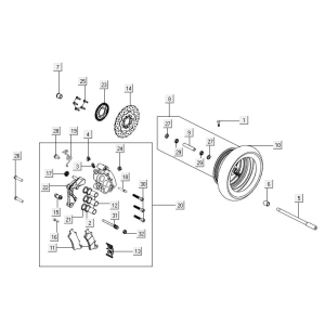 Vorderradbremssattel Kymco New Downtown 350I ABS