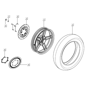 Hinterrad Kymco Agility 16+ 4T 150I E4