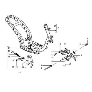 Rahmen - Haupständer Gilera Runner 98-2005 2-Takt