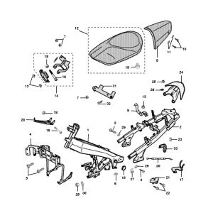 Rahmentattel Peugeot Jet Force C-Tech 2-Takt