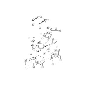 Motorhalter-Motorrahmen Kymco Agility Fat 12' 4-Takt blau