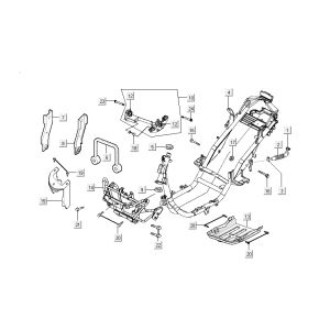 Rahmen Motorhalterung Kymco Grand Dink 2-Takt Anthrazit