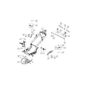 Rahmen Motorhalterung Kymco Super 8 4-Takt (2007-2009) orange