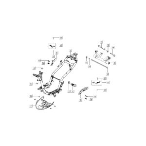 Rahmenzubehör Kymco Super8 4-Takt ab 2009 weiß