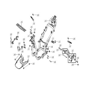 Rahmenteile AGILITY 16+ 4T 200i Matt Metallic Hellblau