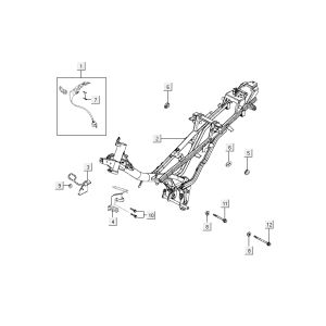 Rahmenteile Kymco Activ 4-Takt rot-schwarz