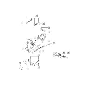 Rahmenteile Kymco Agility 10' 4-Takt Sporty Orange
