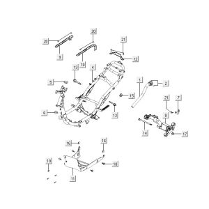 Rahmenteile Kymco Agility 12 4-Takt 125 blau