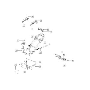 Rahmenteile Kymco Agility 12' 4-Takt silber