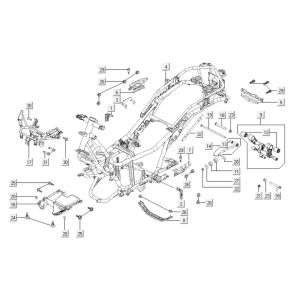 Rahmenteile Kymco Downtown 300i dunkelgrau