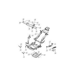 Rahmen Kymco B&W LC 2-Takt silber