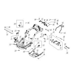 Rahmen Kymco Sento 4-Takt Weiß