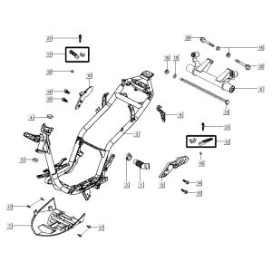 Rahmen Kymco Super 8 Street 4-Takt rot