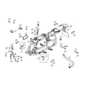Rahmen Kymco Maxxer 90 Black