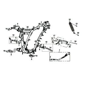 Sym Jet 14 125I E4 Rahmen/ Motoraufhängung