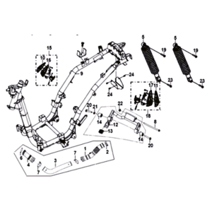 Rahmen/Motoraufhängung Sym Symphony ST 200I