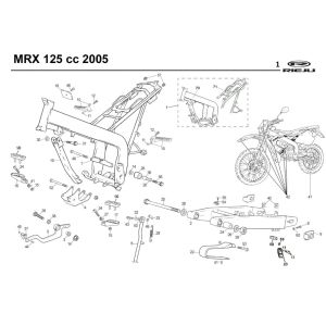 Rahmen Rieju MRX 125 blue 2005 4-Takt