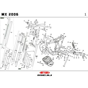 Rahmen Rieju MX red 2010 2-Takt