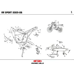 Rahmen Rieju RR sports red 2005 2-Takt