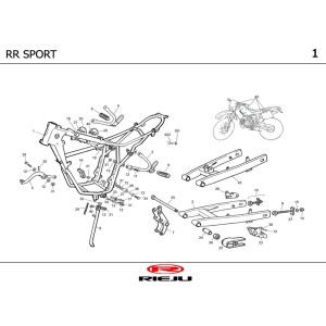 Rahmen Rieju RR sports schwarz 2004 2-Takt