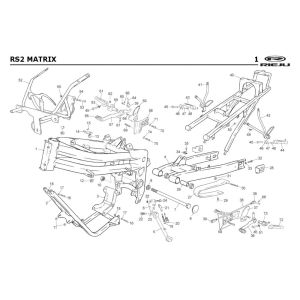 Rahmen Rieju Rs2 gelb 2005 2-Takt