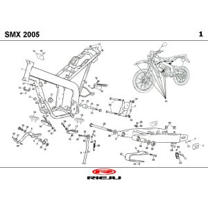 Rahmen Rieju SMX black 2004 2-Takt