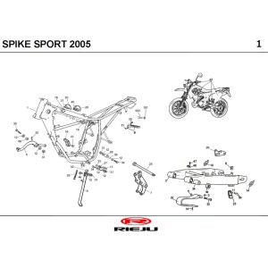 Rahmen Rieju Spike gelb 2007 2-Takt