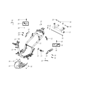 Rahmen Kymco Super8 Street 50i E4 Mattgrau