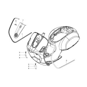 Rahmen Vespa Lx -Schlaganfall grau apuano 769/B