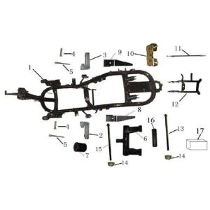 Rahmenteile China LX weiß