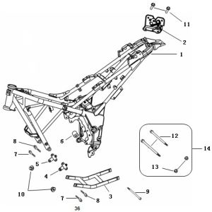 Rahmenteile China Strada