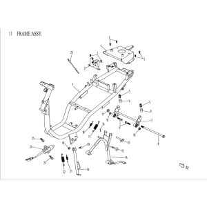 Rahmenteile China Venom schwarz