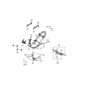 Rahmenteile Kymco Carry 4-Takt schwarz