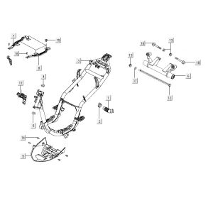 Rahmenteile Kymco City 16' 4-Takt schwarz