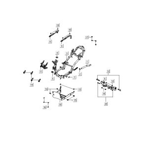 Rahmenteile Kymco Delivery 4-Takt weiß