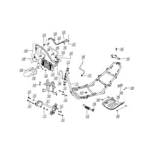 Rahmenteile Kymco Dink LC 2-Takt silber
