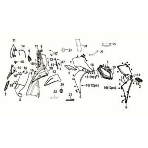 Front cover - inner box Sym Jet 14 125I AC E5 2021-2024 RED (R-010CA)