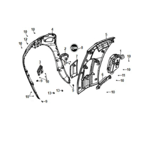 Vorderdeckel Sym E-Fiddle Schieferblau (GY7547UL)