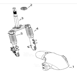 Yadea E8S Vorderradgabelbaugruppe