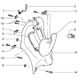 Beinschild Piaggio Liberty 2-Takt bis 2005