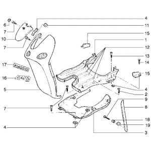 Trittbrett Piaggio Liberty 4-Takt bis 2005