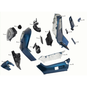 Vorderwand/Windbrett Yadea C1S