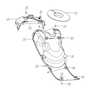 Innenhaube hinten Vorderrad Niu M1