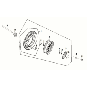 Vorderrad Sym Mio 50I E5