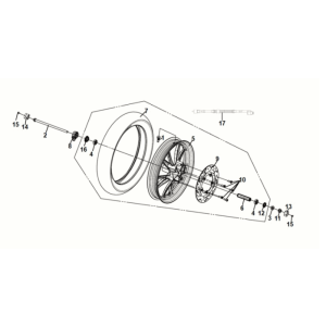 Vorderrad Sym Symphony ST 50 E5